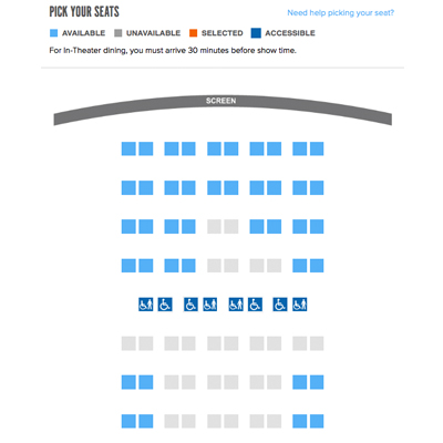 Movie Theatre Seat Map