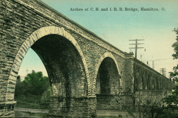 Hamilton Ohio Arches Color Postcard