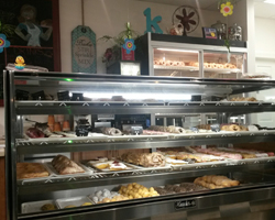 Donut Case at Kelly's Bakery