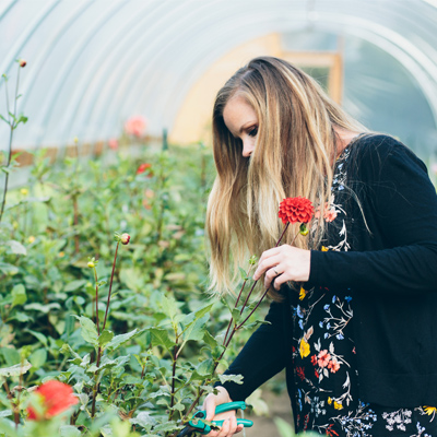 Mindy in Hoop House