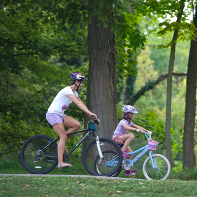 Biking at Rentschler Forest MetroPark