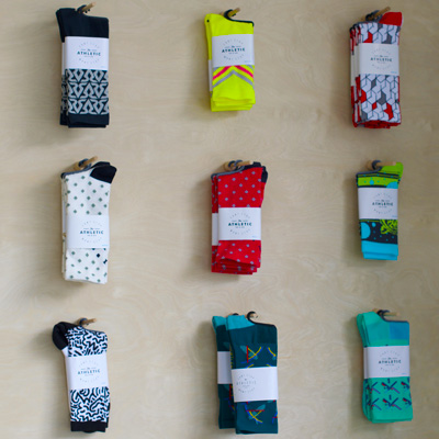 Sock Wall at Spoken Bicycles
