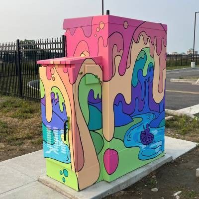 Colors of the River Utility Box