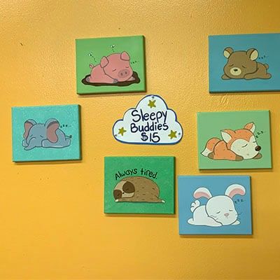 JellyDoodle Sleeping Buddies Paintings