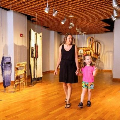 Lila & her Mom at a Fitton Center Art Exhibit
