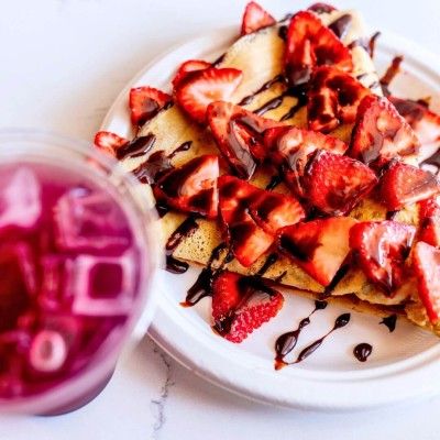 Strawberry Crepe at RedLife Coffee