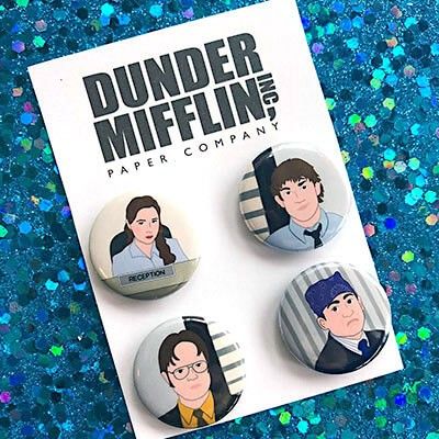 The Office JellyDoodles Buttons