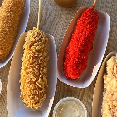 Content image Korean Corndogs, Paris Banh Mi