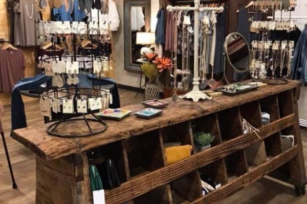 Rustic outlet clothing boutique