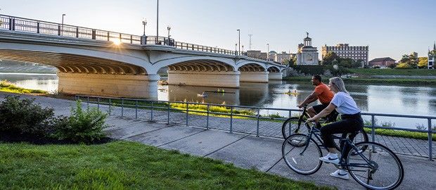 Biking on the Great Miami River Trail