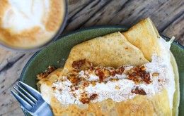 Cinnamon Roll Crepe, The Cracked Pot