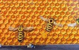 Honey Bee Hive Mural, Oxford Ohio