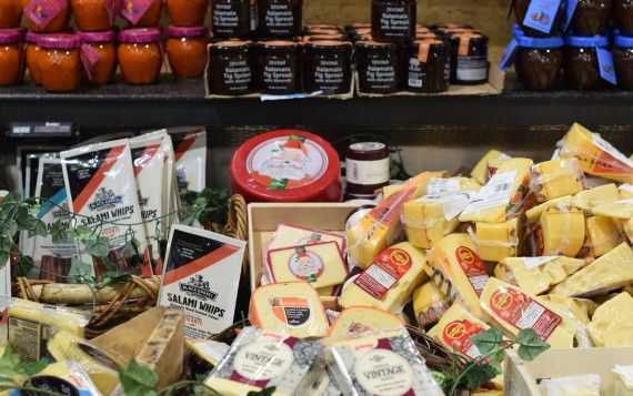Cheese and jams at Jungle Jim's