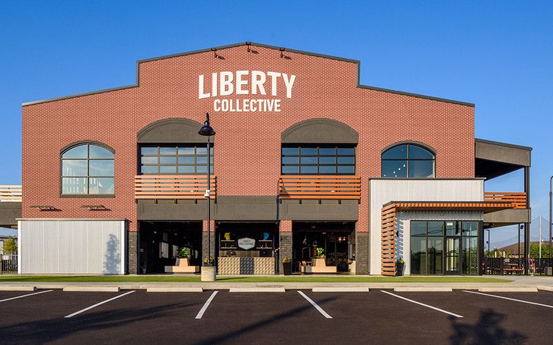 Exterior of Liberty Collective building in Liberty Township, Ohio