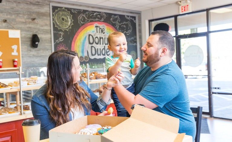 Family on Butler County Donut Trail