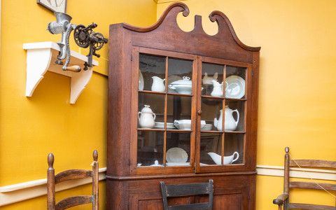 Cabinet in kitchen at Doty Pioneer Homestead in Oxford, OH