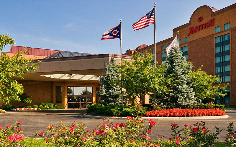 Exterior of Marriott Cincinnati North hotel in West Chester, OH