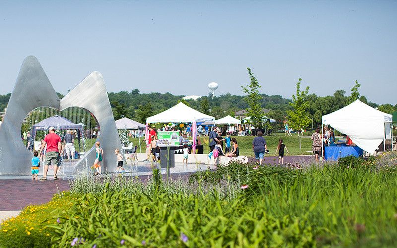 Sculpture at Marcum Park during Hamilton Flea